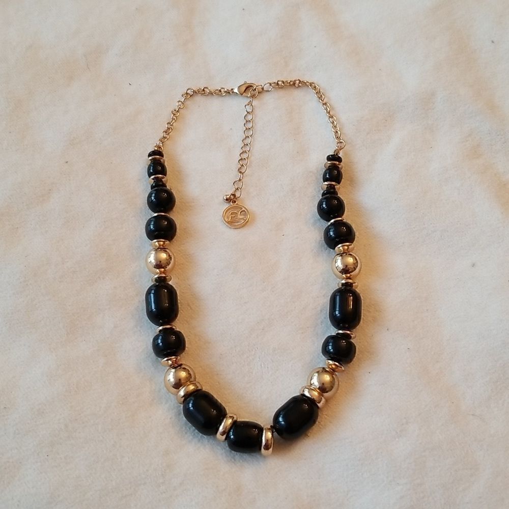 Erica Lyons Black and gold necklace